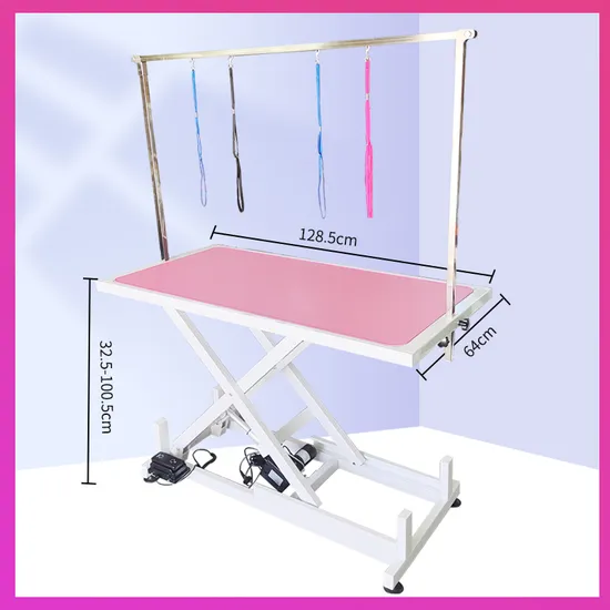 Hochwertiger, elektrisch anhebbarer Haustierpflegetisch